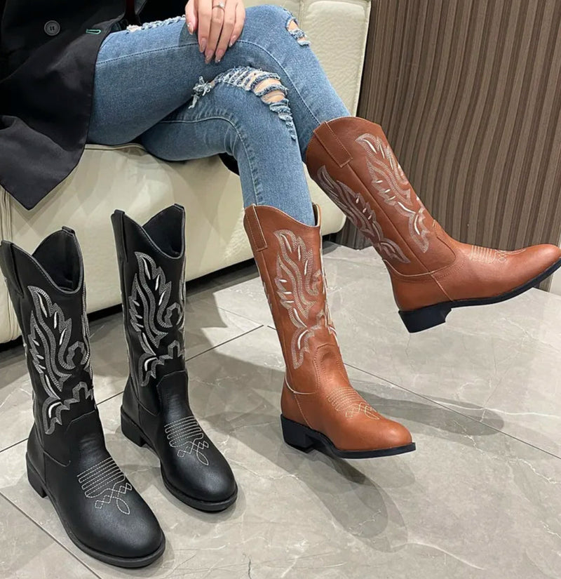 Bota Feminina de Couro Country